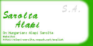 sarolta alapi business card